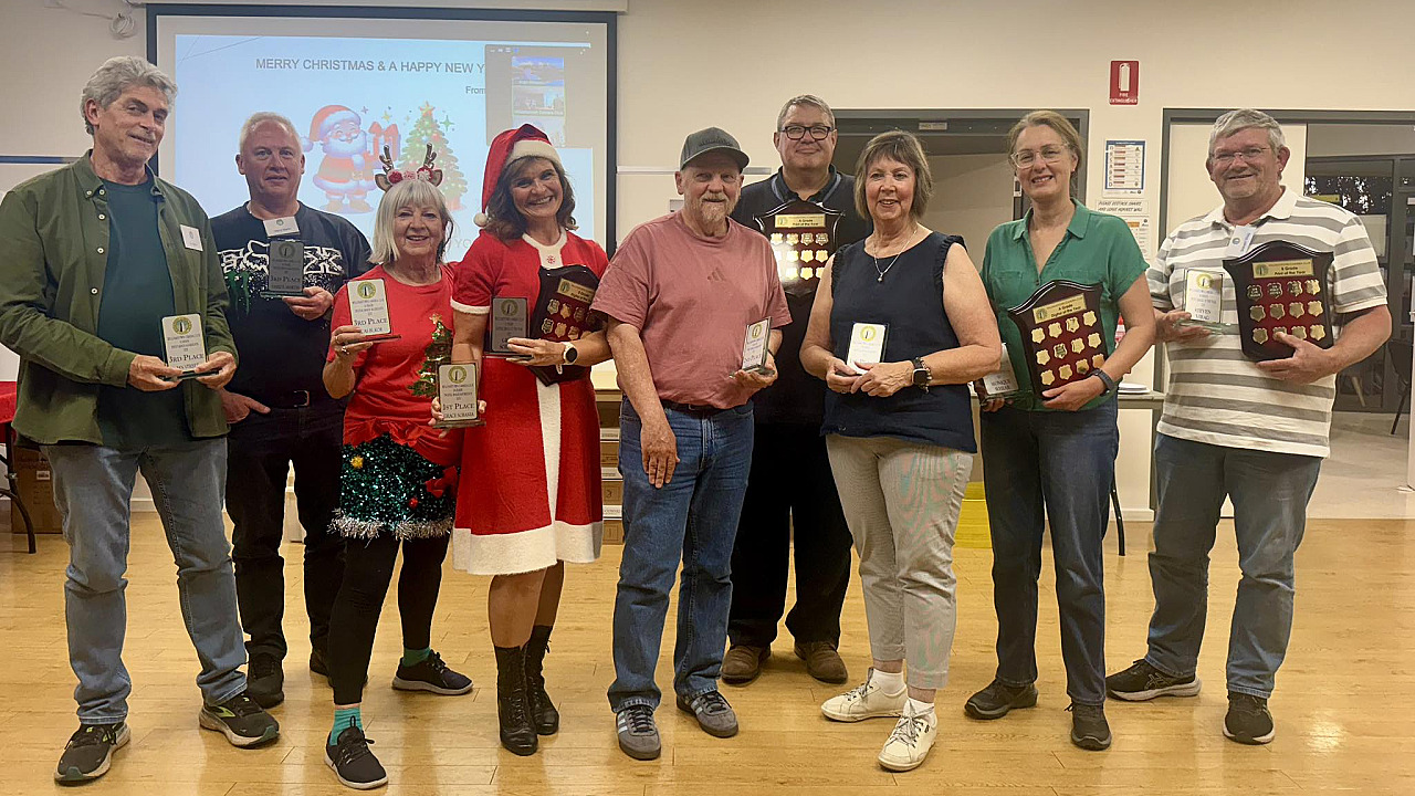 Award winners with their trophies