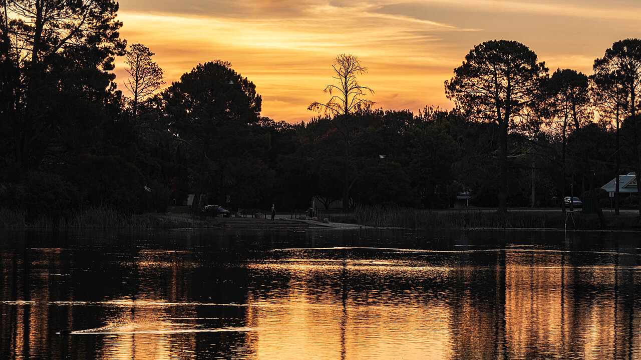 Sunset Over Lake Sambell