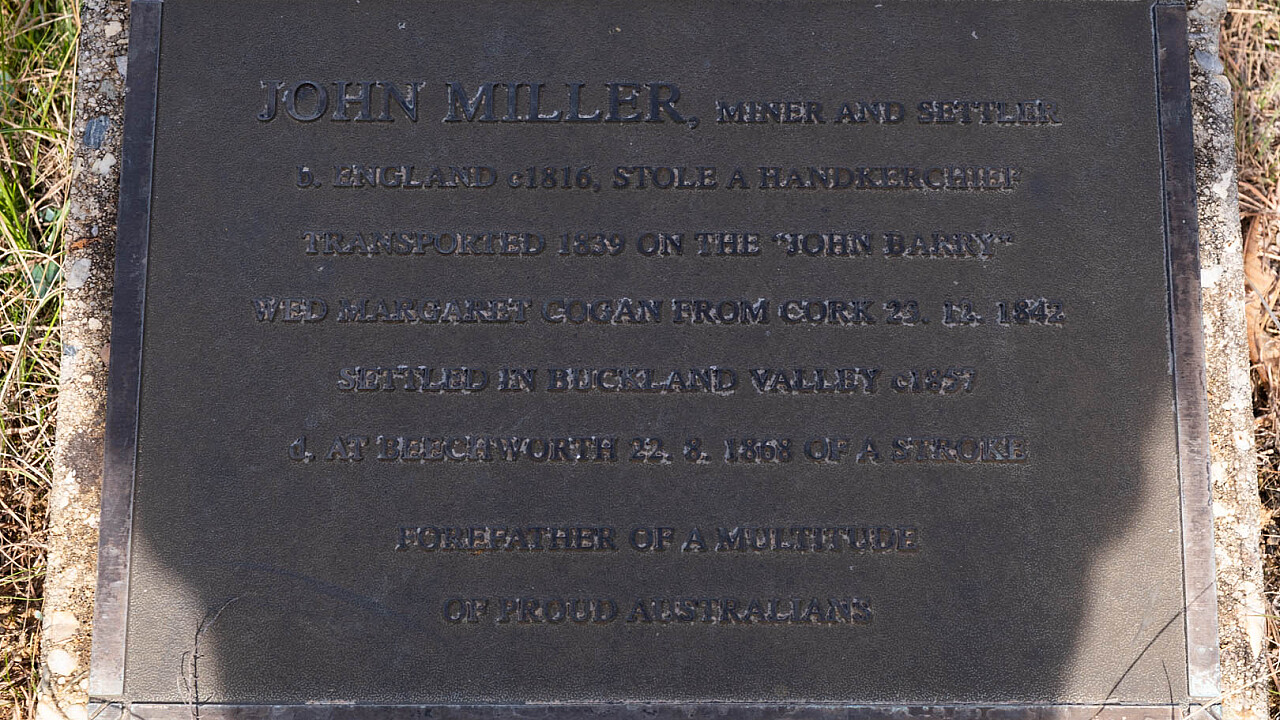 One of the headstones in Strangers Section