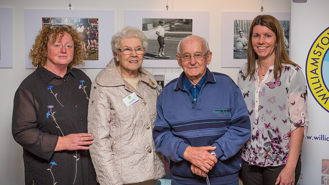 Members Cathy Buchanan, Joan Bates, Ron Bates, and Mayor Colleen Gates at WCC 50th Anniversary 2015