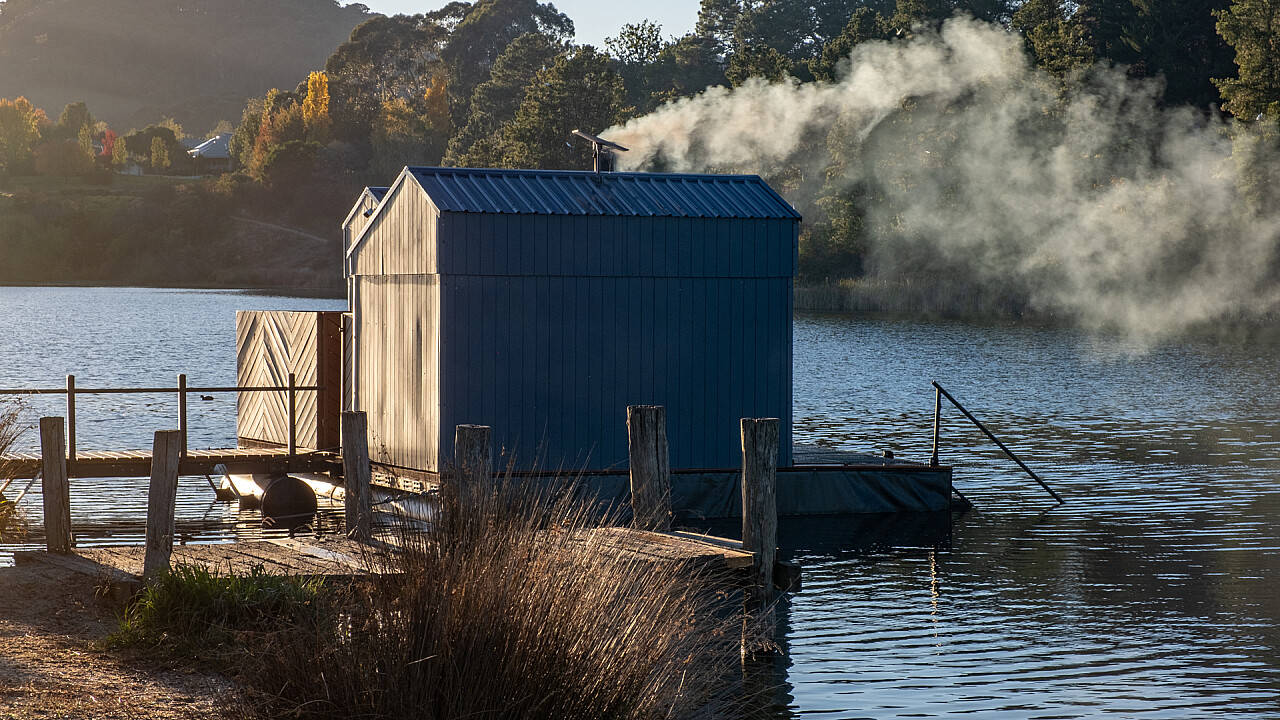 Stillwater Sauna at Lake Sambell