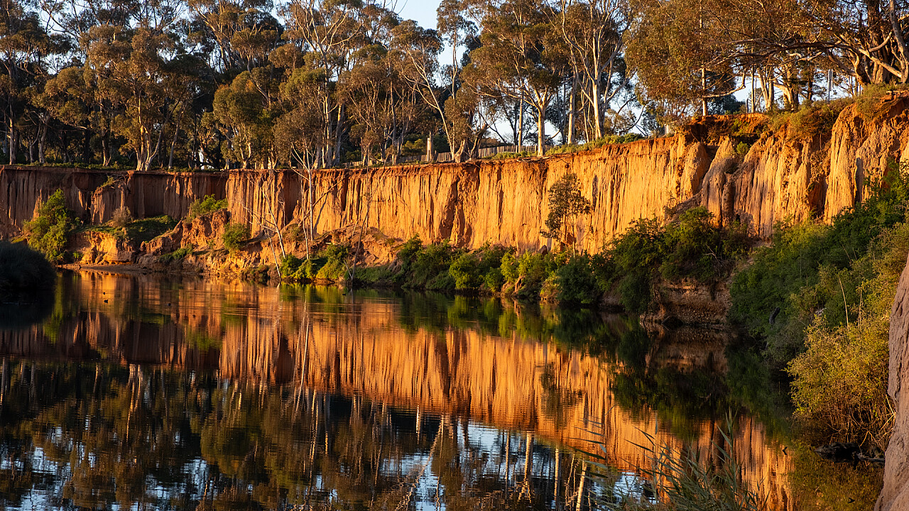 Werribee K Road Cliffs at Sunset