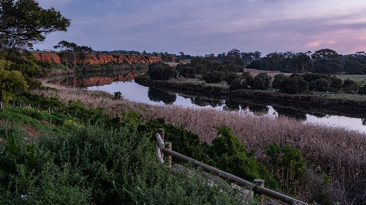 Werribee K Road Cliffs at Sunset