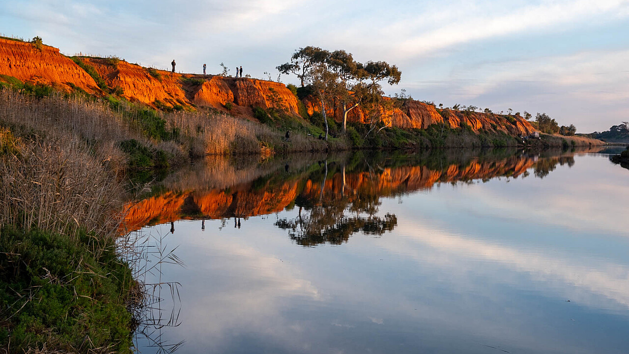Werribee K Road Cliffs at Sunset