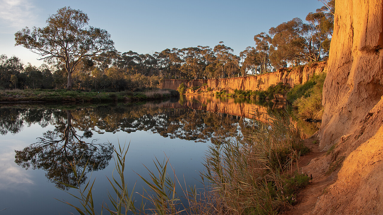 Werribee K Road Cliffs at Sunset