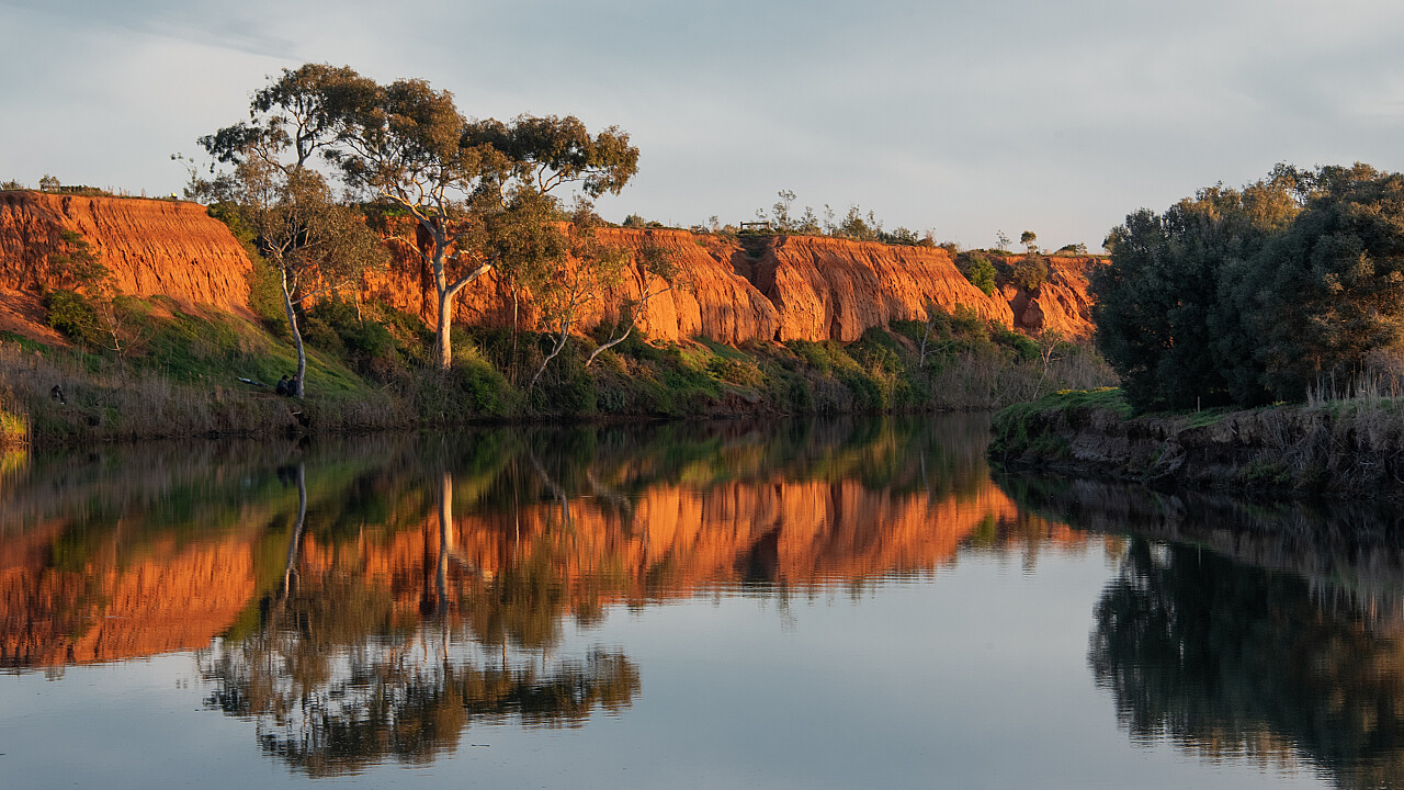 Werribee K Road Cliffs at Sunset
