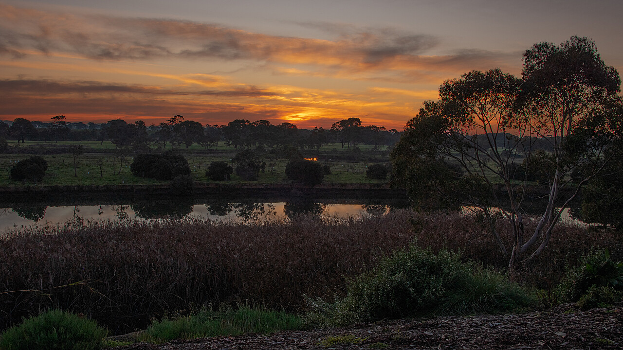 Werribee K Road Cliffs at Sunset