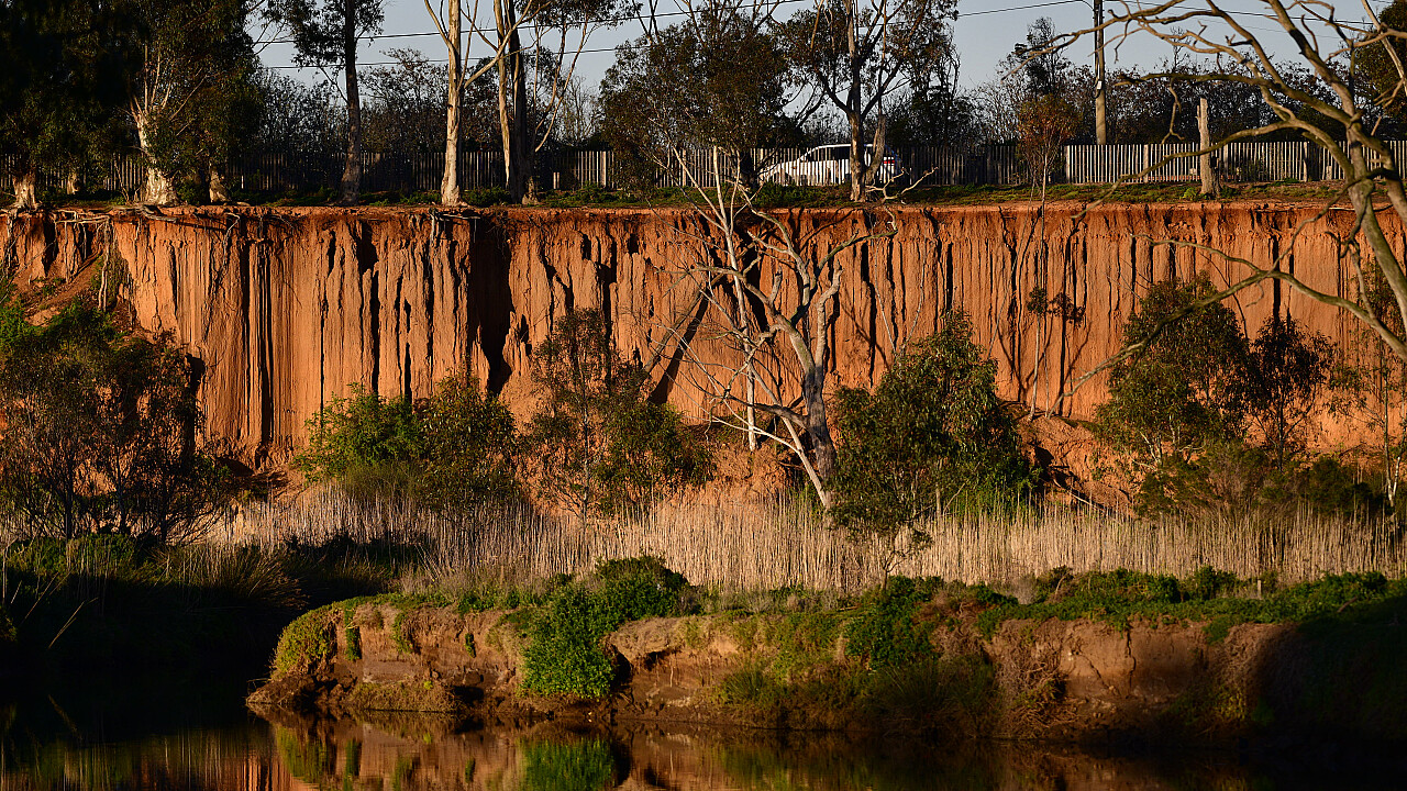 Werribee K Road Cliffs at Sunset