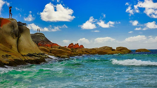 Waves Against Granite