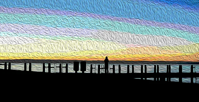 Sunset Like an Oil Painting