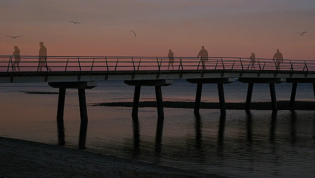 Walk on the Pier at Sunset