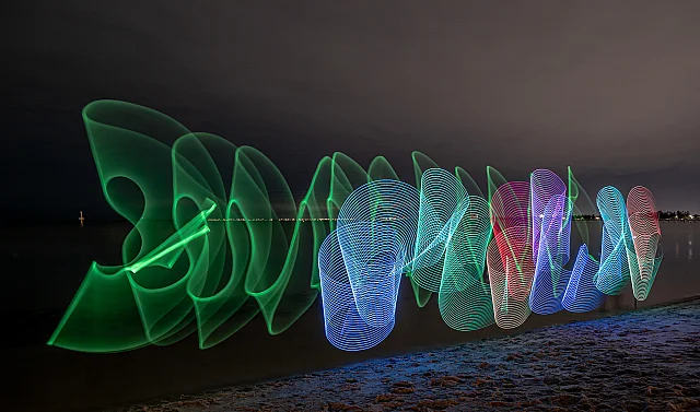 Lightpainting Altona Beach